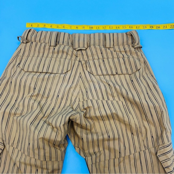 Burton White Collection Boarding Snow Pants Tan with Black Stripes Size Medium - Picture 13 of 16